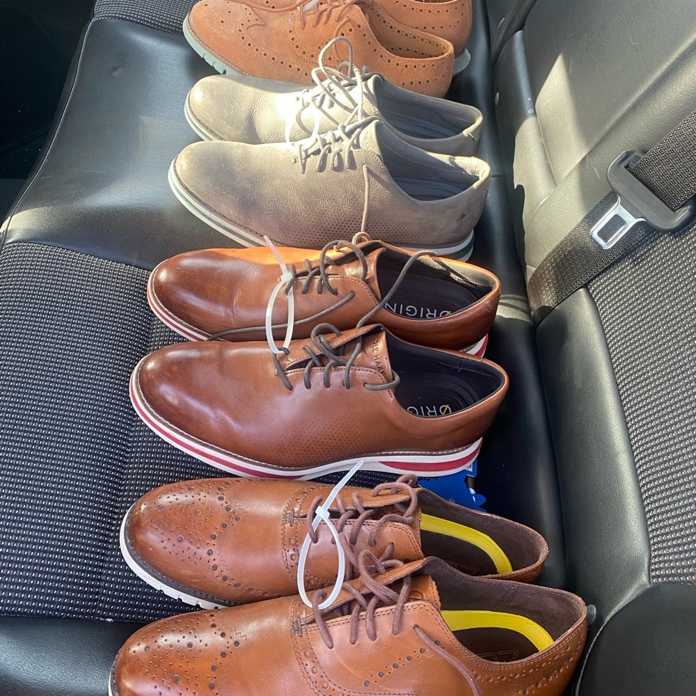 Cole Haan Brown Leather Oxfords 4 pairs size 10.5